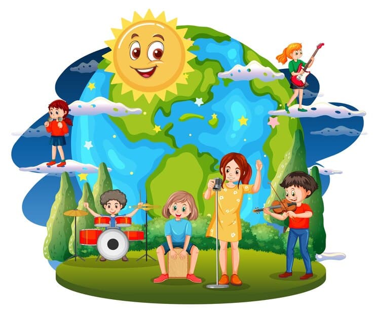 children-playing-music-earth-globe 1308-127540