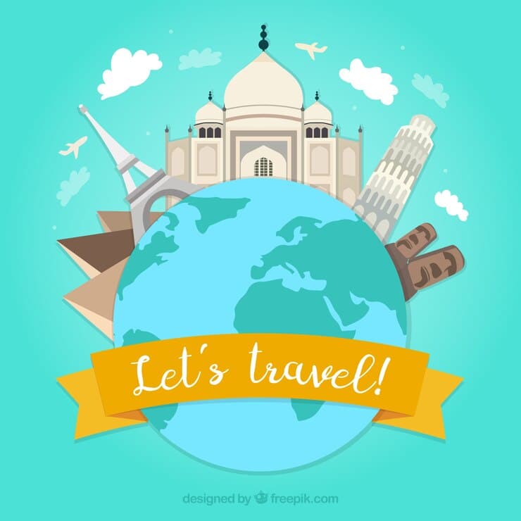 world-with-landmarks-flat-style 23-2147773928